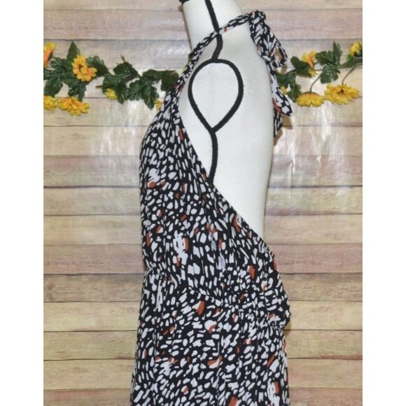 PRETTYGARDEN Women’s Halter Neck Maxi Dress Casual Sleeveless Backless Sundress - Picture 5 of 11